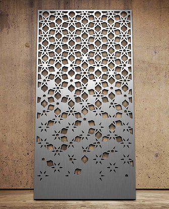 عکس درب فلزی ساخته شده با cnc و لیزر با طرح پارامتریک